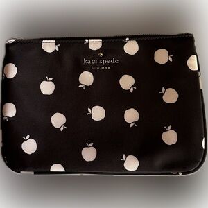 Kate Spade Black and White Apple Wristlet